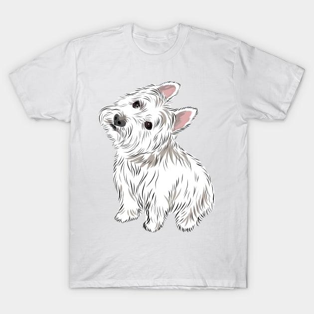 Rylie the Westie T-Shirt by MichellePhong